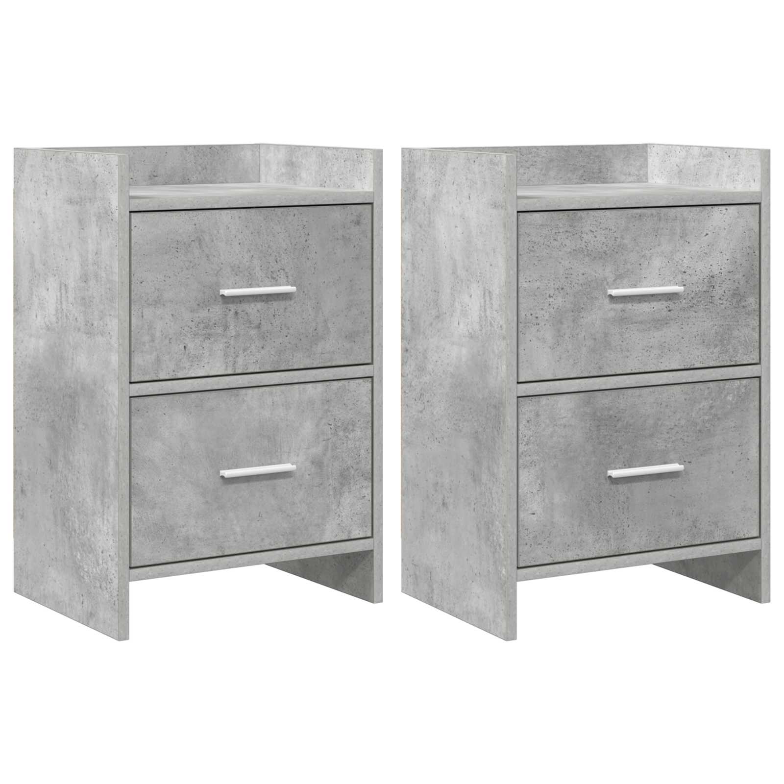 Tables de chevet 2 pcs Gris béton 40 x 30 x 60 cm