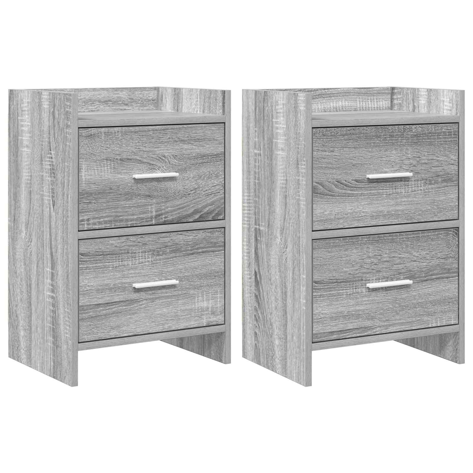 Tables de chevet 2 pcs Sonoma gris 40 x 30 x 60 cm