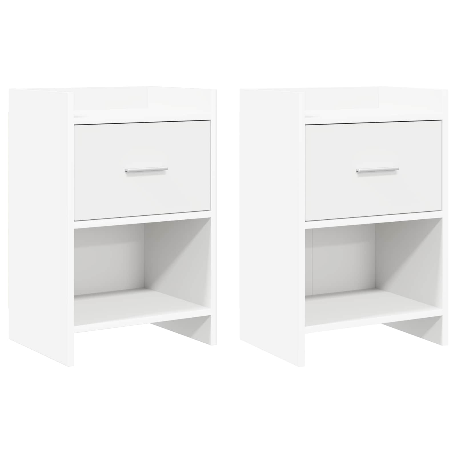 Tables de chevet 2 pcs Blanc 40 x 30 x 60 cm Bois d'ingénierie