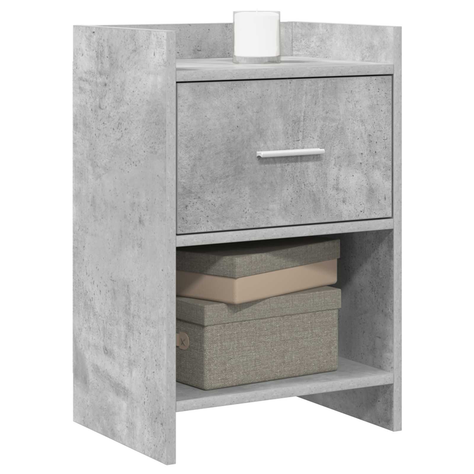 Tables de chevet 2 pcs Gris béton 40 x 30 x 60 cm