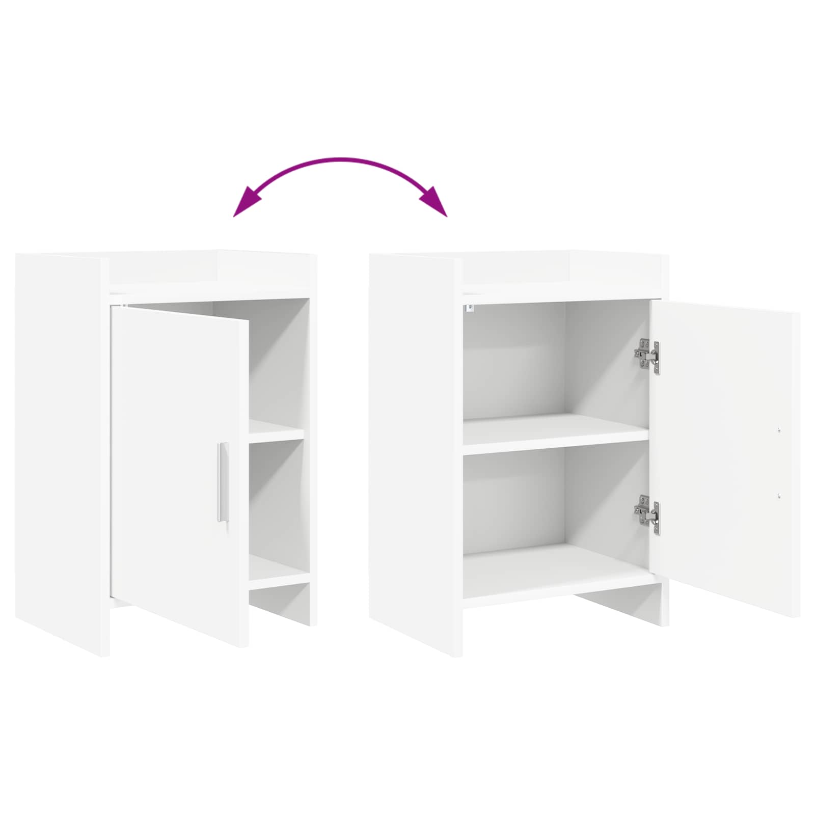 Tables de chevet 2 pcs Blanc 40 x 30 x 60 cm Bois d'ingénierie
