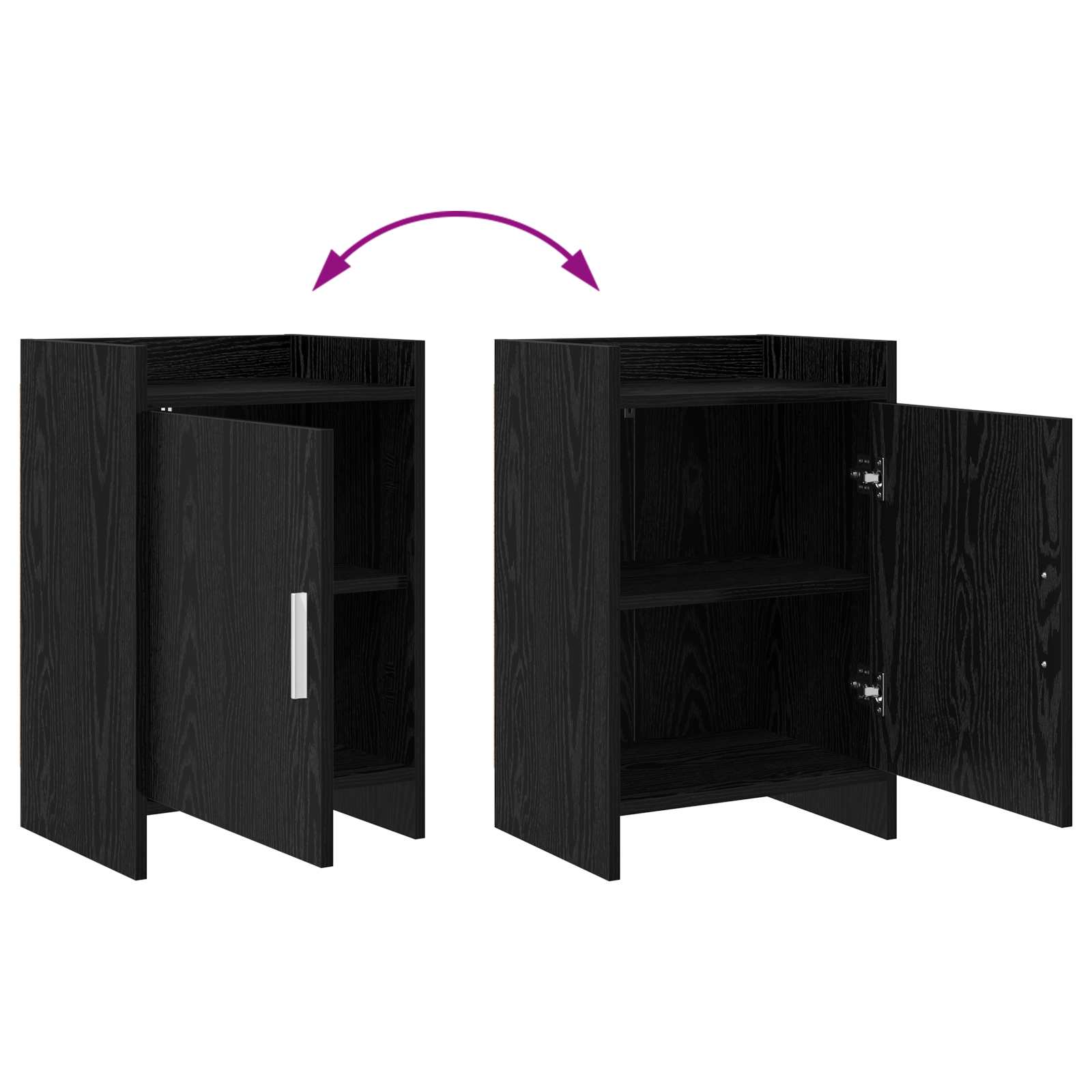 Tables de chevet 2 pcs Chêne noir 40 x 30 x 60 cm