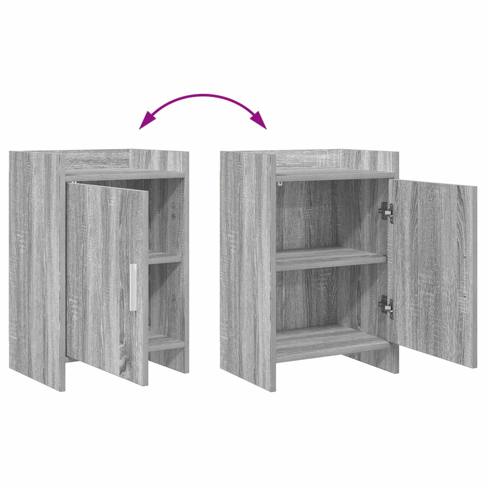Tables de chevet 2 pcs Sonoma gris 40 x 30 x 60 cm