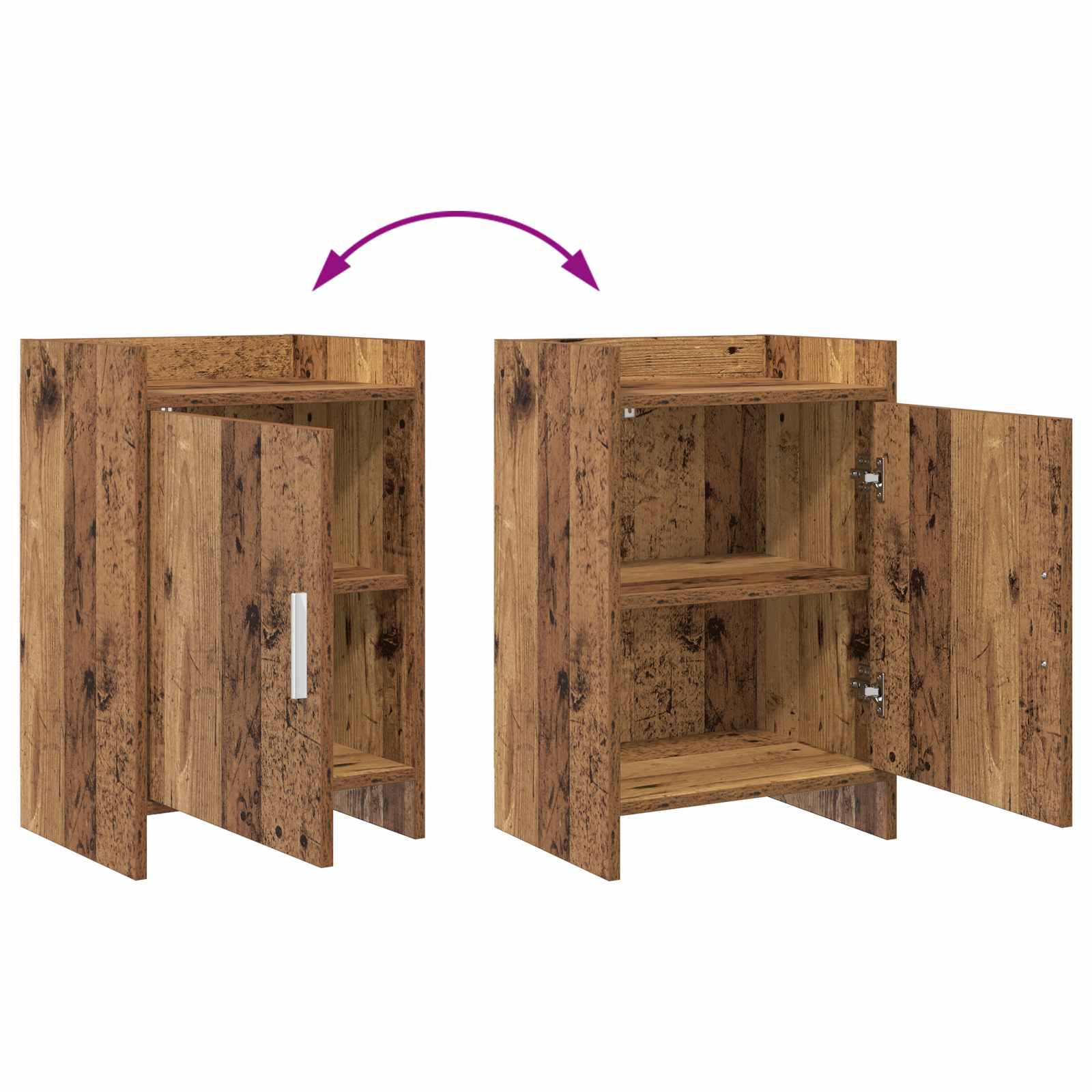 Tables de chevet 2 pcs Bois ancien 40 x 30 x 60 cm
