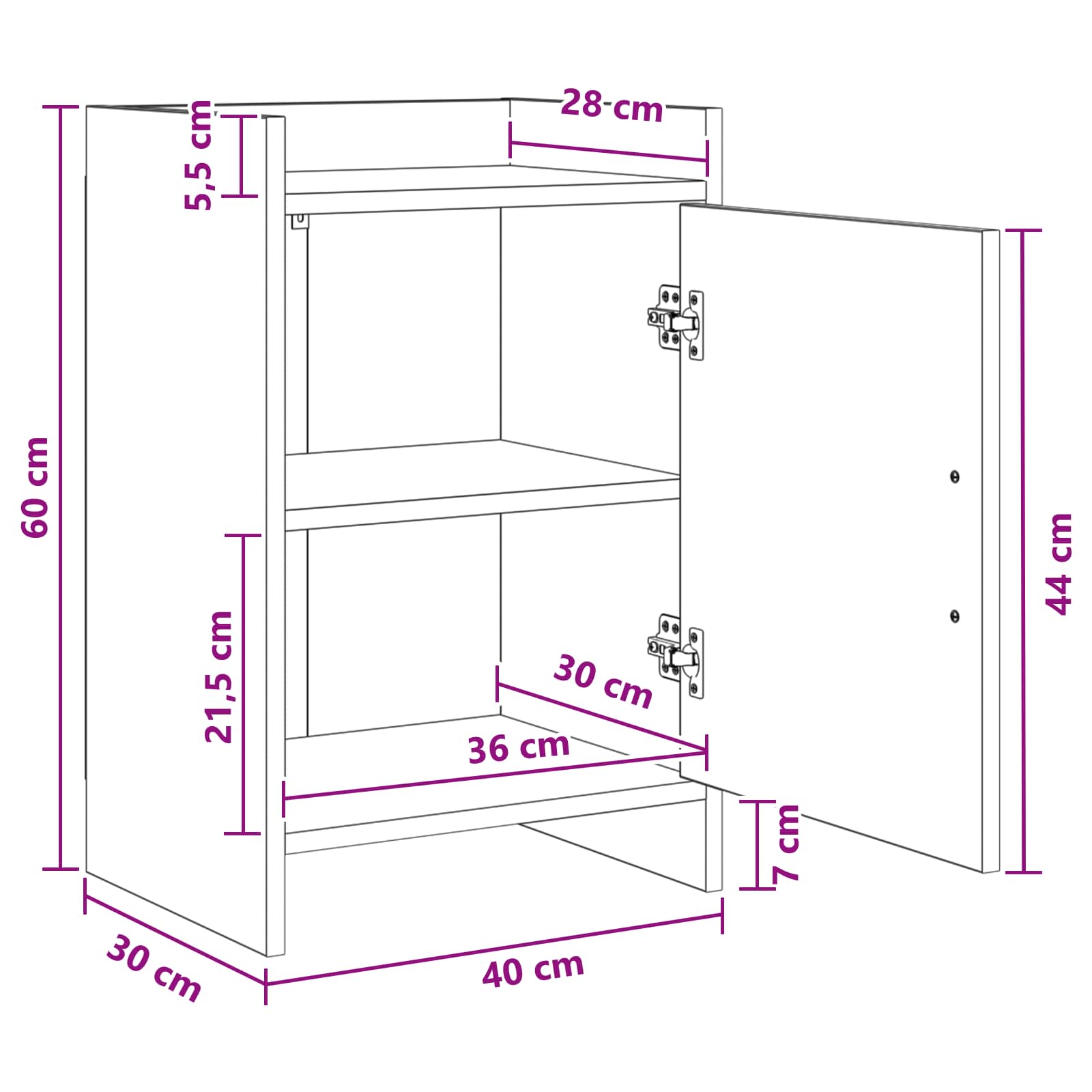 Tables de chevet 2 pcs Bois ancien 40 x 30 x 60 cm