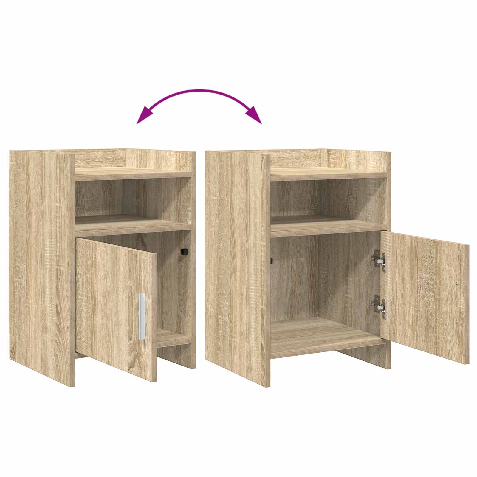 Tables de chevet 2 pcs Chêne Sonoma 40 x 36 x 60 cm
