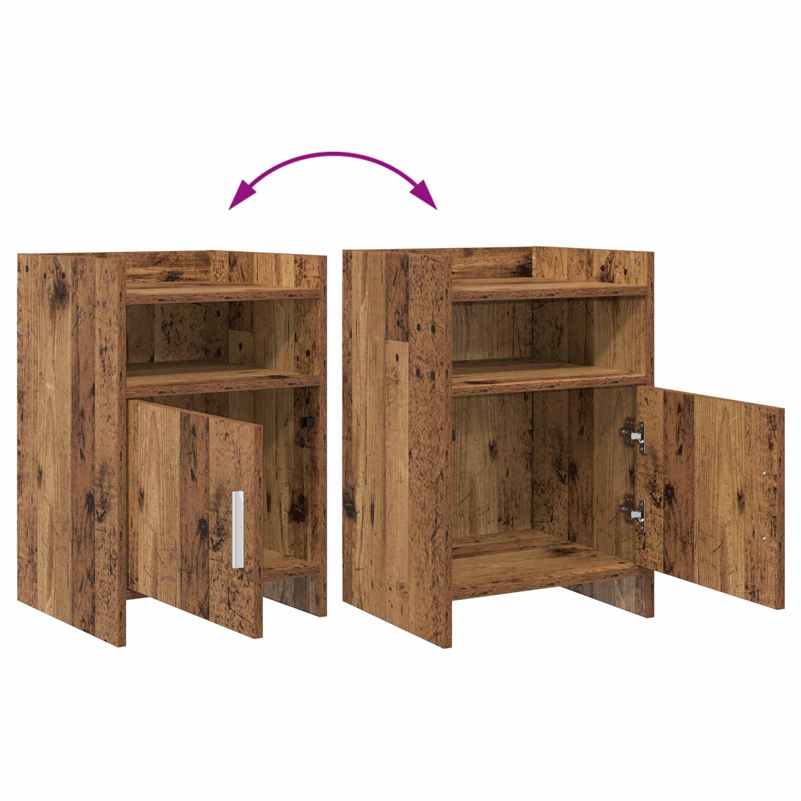 Tables de chevet 2 pcs Bois ancien 40 x 36 x 60 cm