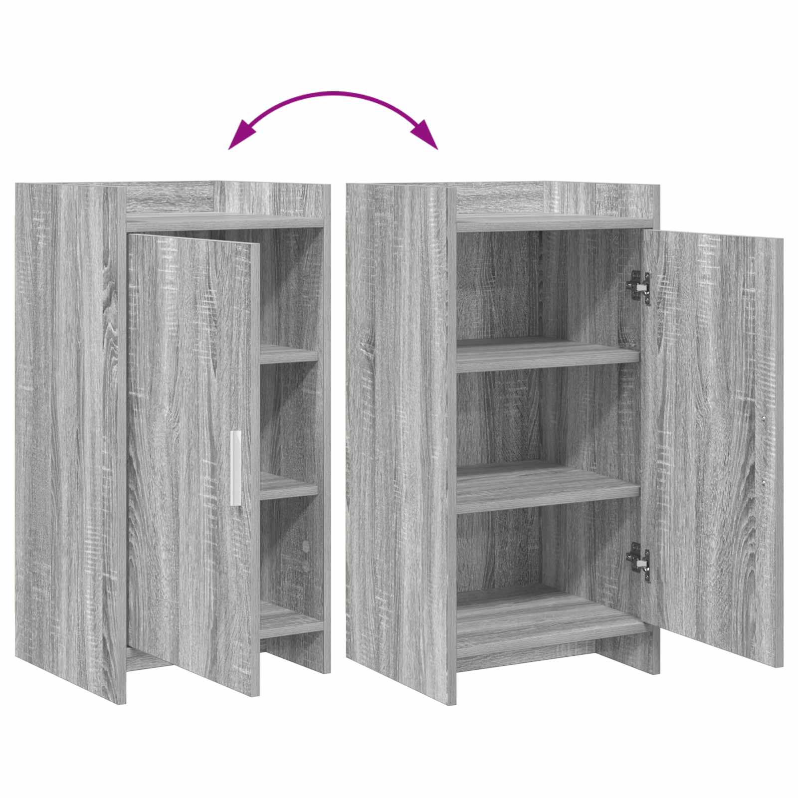 Buffet Sonoma gris 40 x 36 x 80 cm Bois d'ingénierie