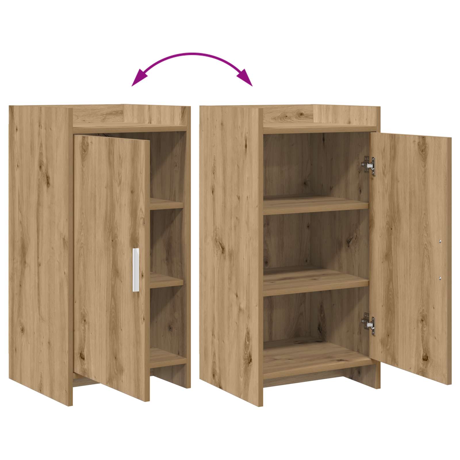 Buffet Chêne artisanal 40 x 36 x 80 cm Bois d'ingénierie - XIOS