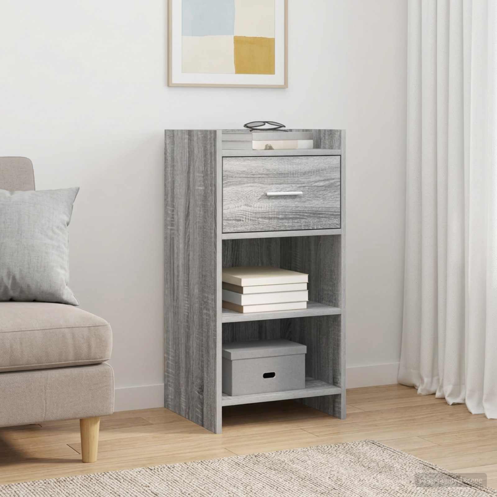 Buffet Sonoma gris 40 x 36 x 80 cm Bois d'ingénierie - XIOS