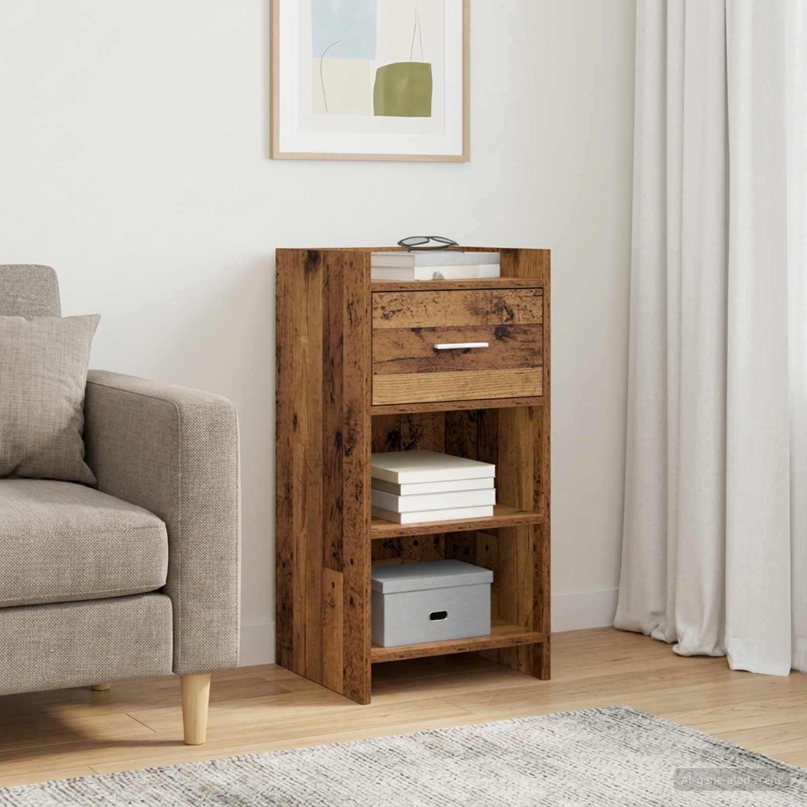 Buffet Bois ancien 40 x 36 x 80 cm Bois d'ingénierie - XIOS