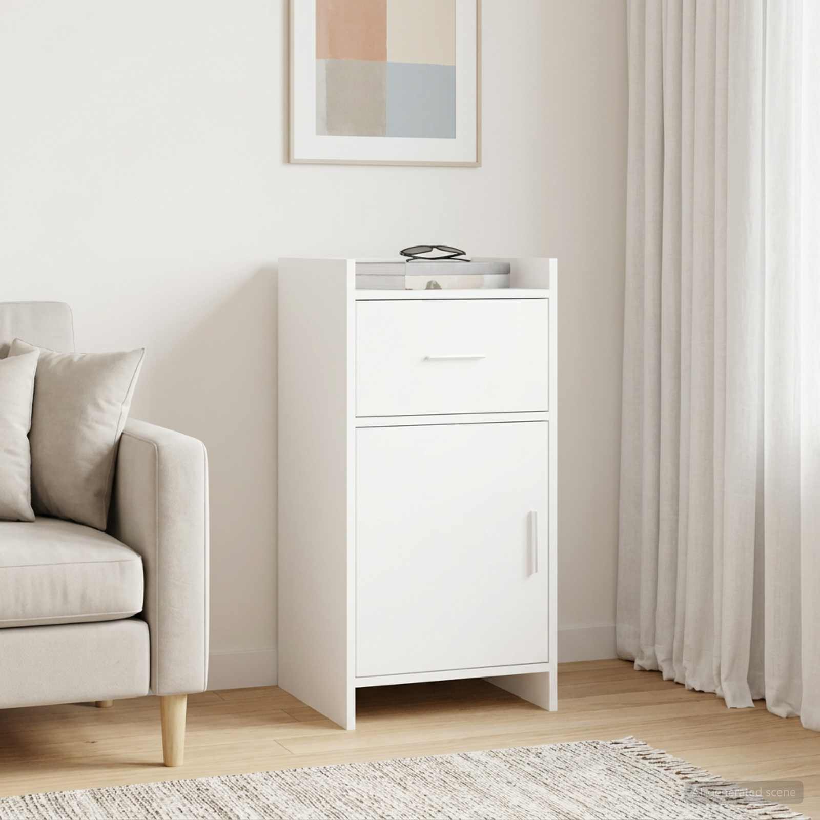 Buffet Blanc 40 x 36 x 80 cm Bois d'ingénierie - XIOS