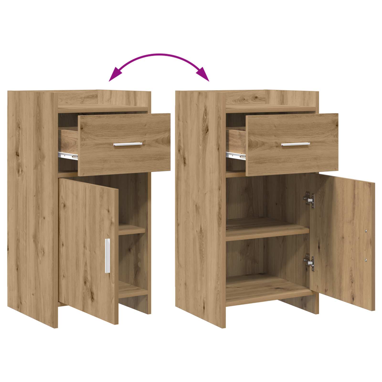 Buffet Chêne artisanal 40 x 36 x 80 cm Bois d'ingénierie