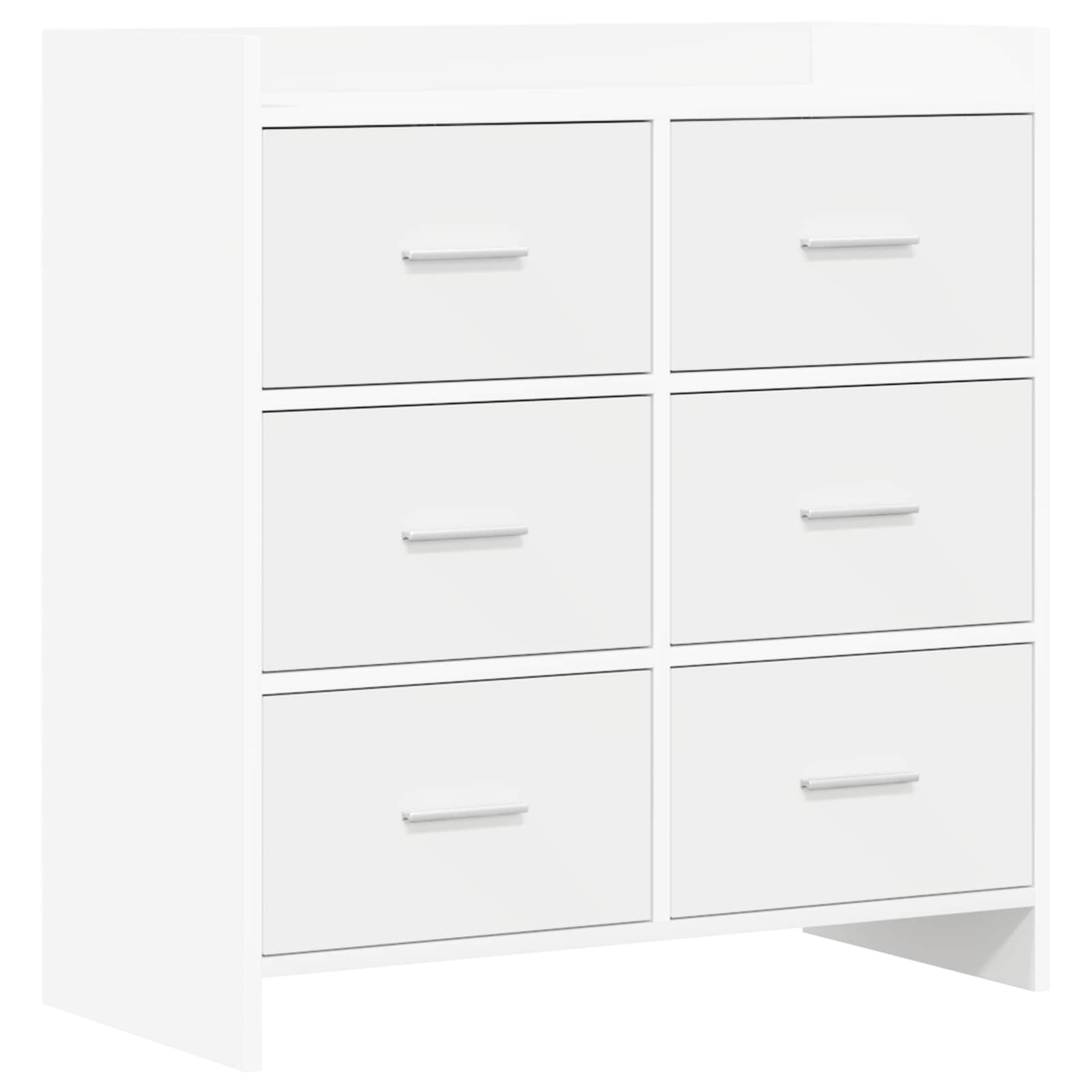 Buffet Blanc 75 x 33 x 80 cm Bois d'ingénierie