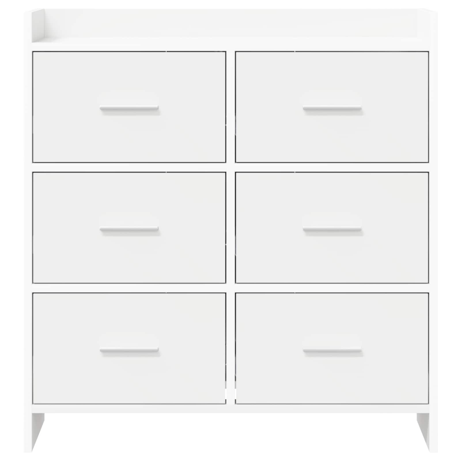 Buffet Blanc 75 x 33 x 80 cm Bois d'ingénierie