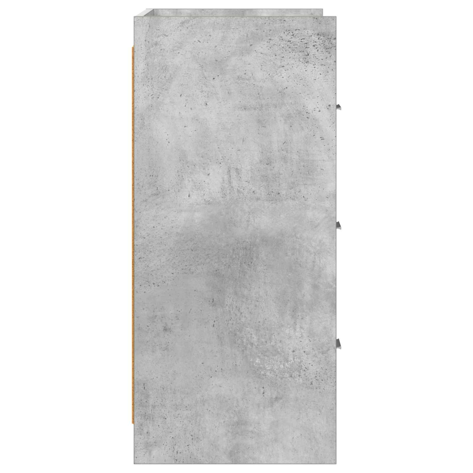 Buffet Gris béton 75 x 33 x 80 cm Bois d'ingénierie