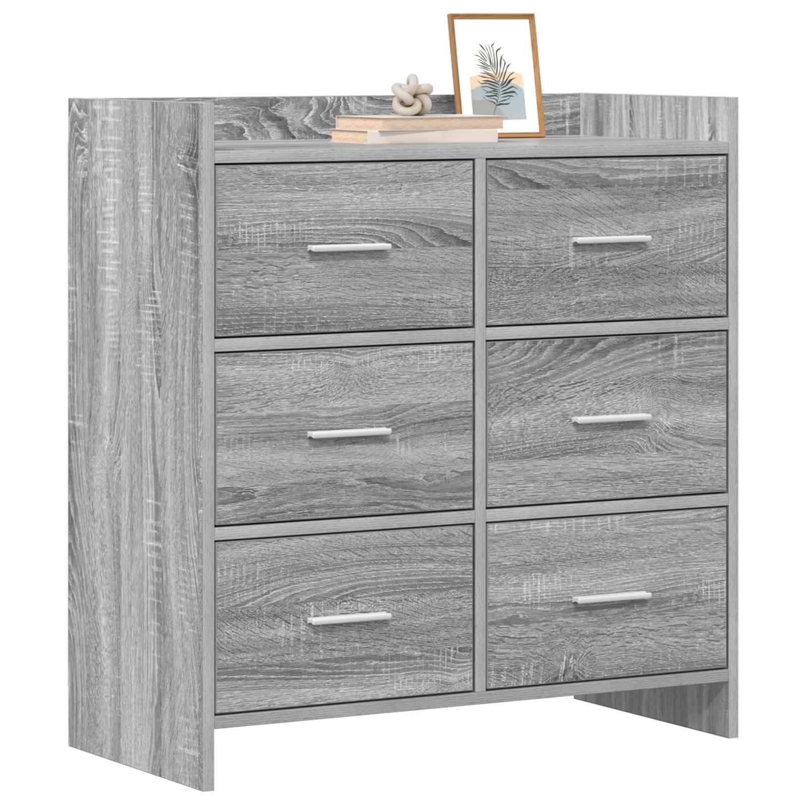 Buffet Sonoma gris 75 x 33 x 80 cm Bois d'ingénierie