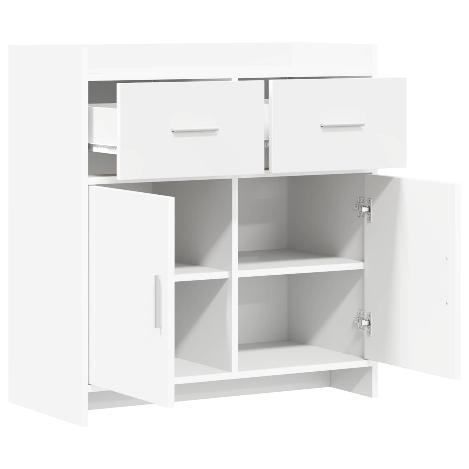 Buffet Blanc 75 x 36 x 80 cm Bois d'ingénierie