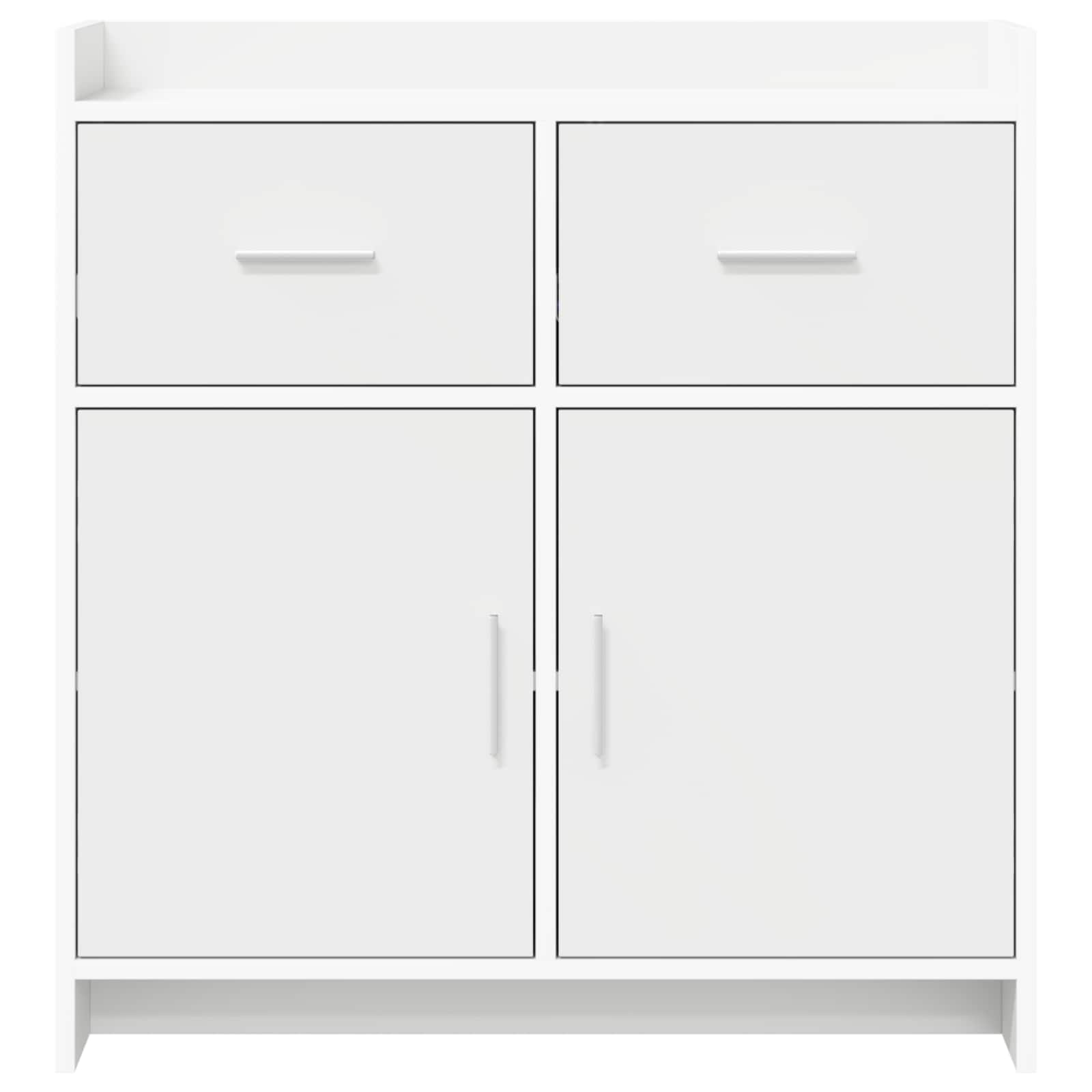 Buffet Blanc 75 x 36 x 80 cm Bois d'ingénierie