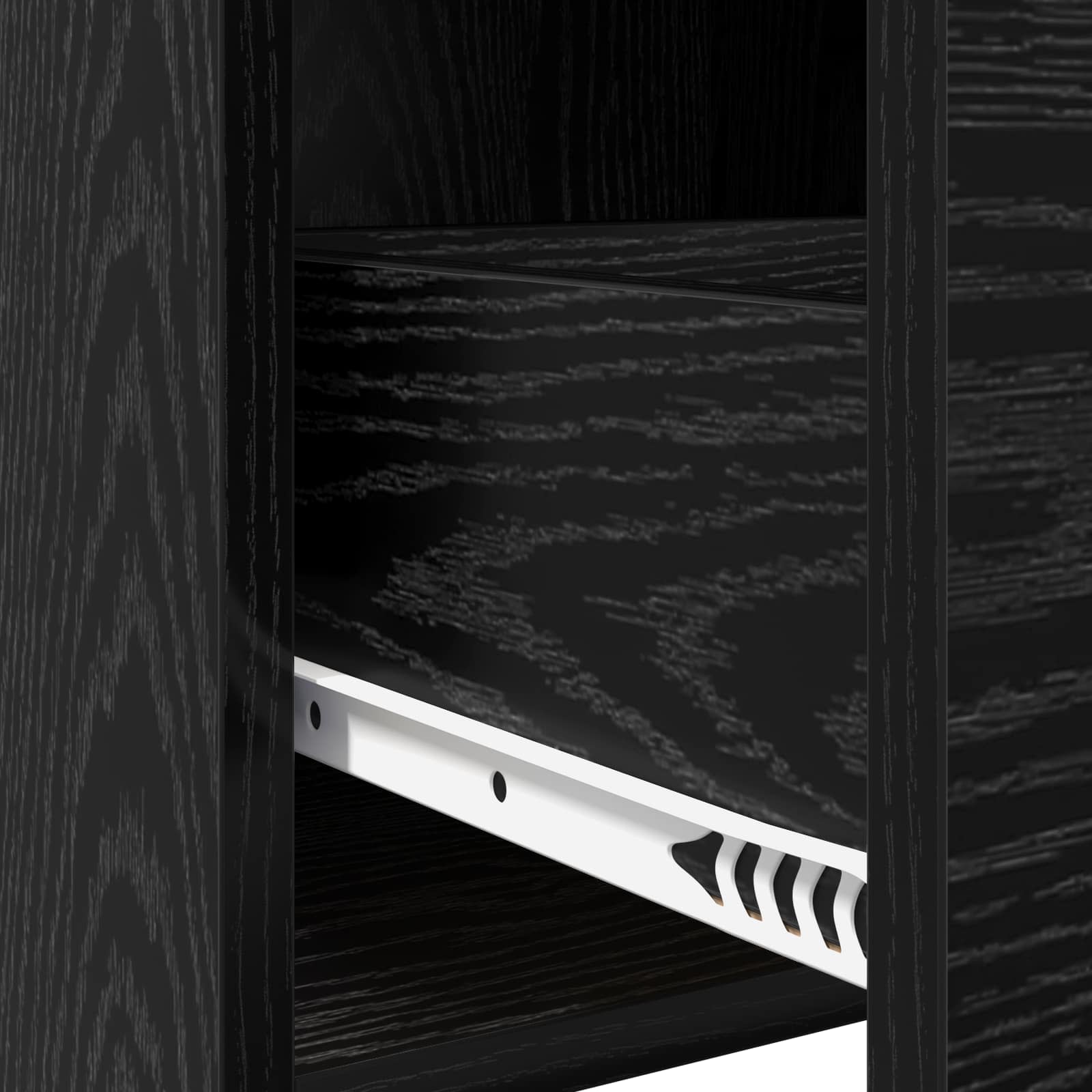 Buffet Chêne noir 75 x 36 x 80 cm Bois d'ingénierie