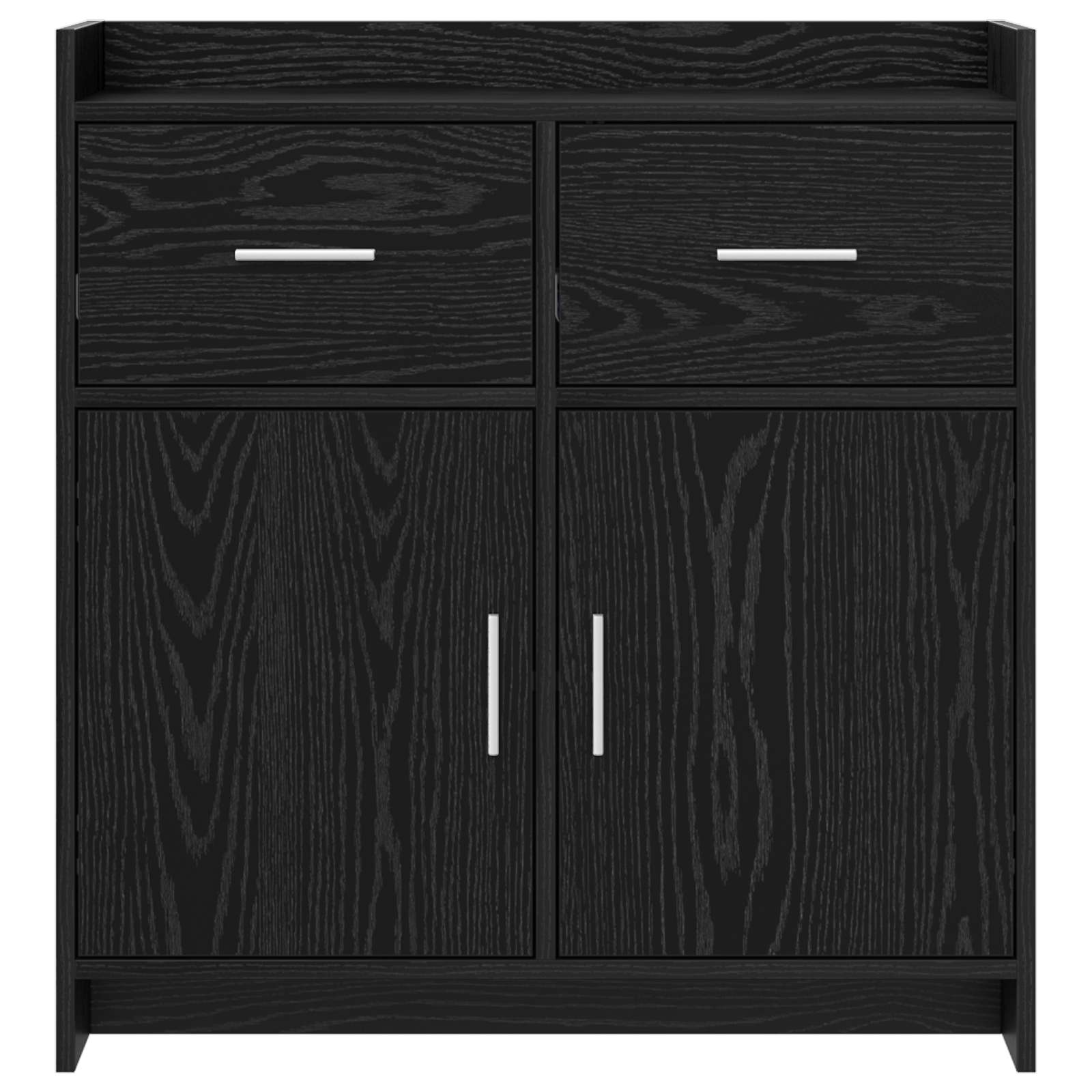 Buffet Chêne noir 75 x 36 x 80 cm Bois d'ingénierie