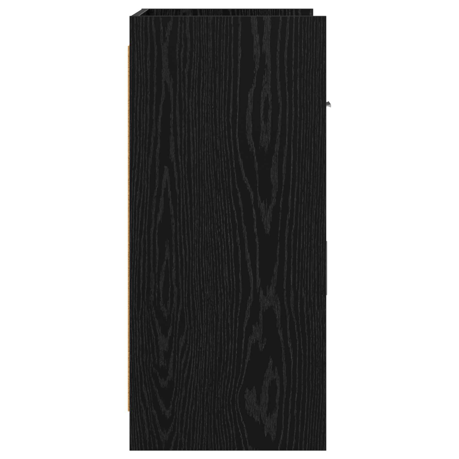 Buffet Chêne noir 75 x 36 x 80 cm Bois d'ingénierie
