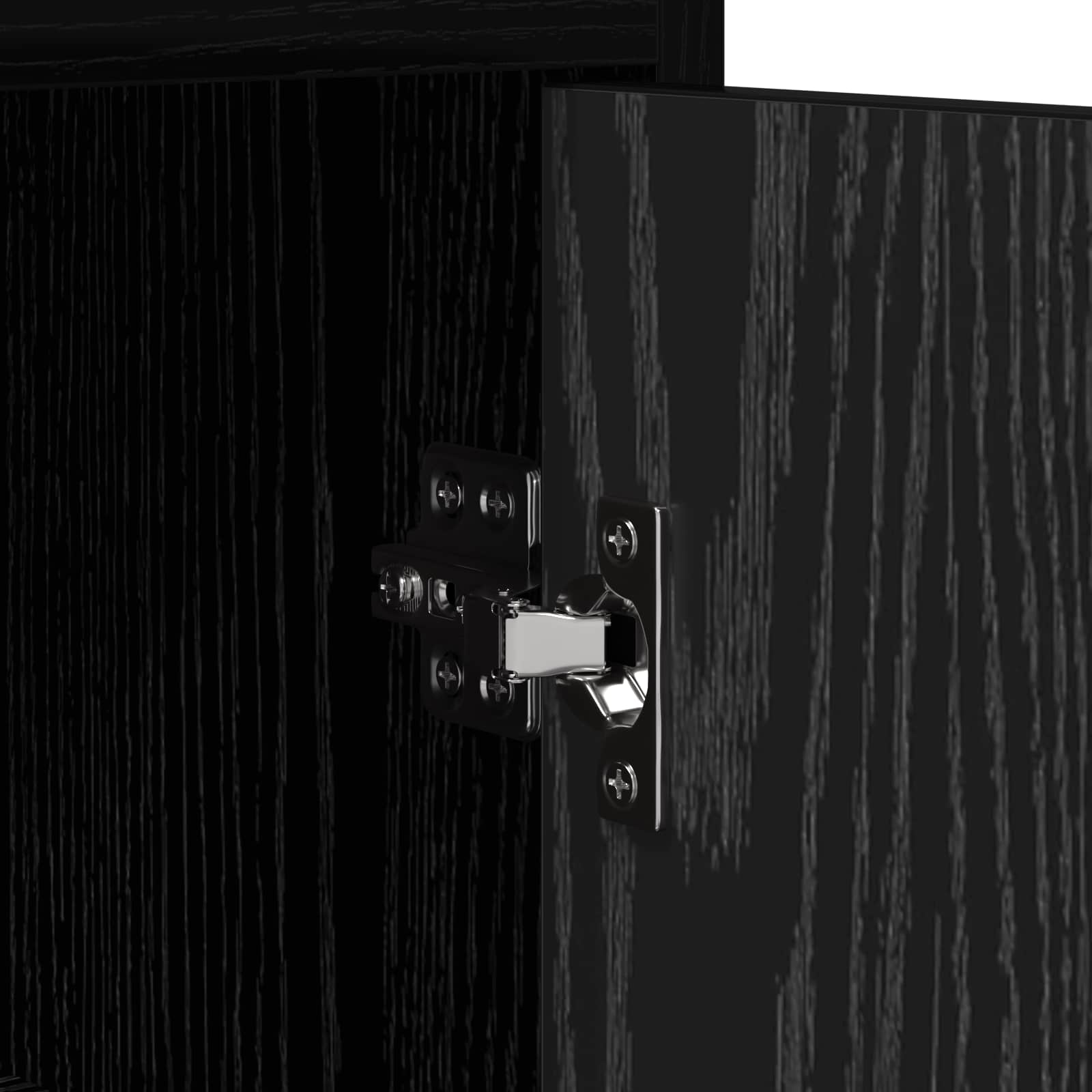 Buffet Chêne noir 98,5 x 33 x 80 cm Bois d'ingénierie