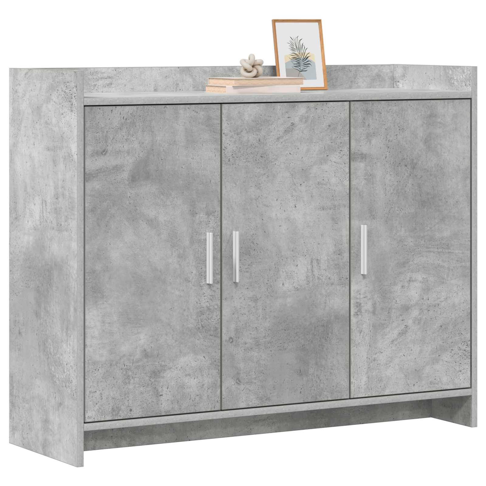 Buffet Gris béton 98,5 x 33 x 80 cm Bois d'ingénierie