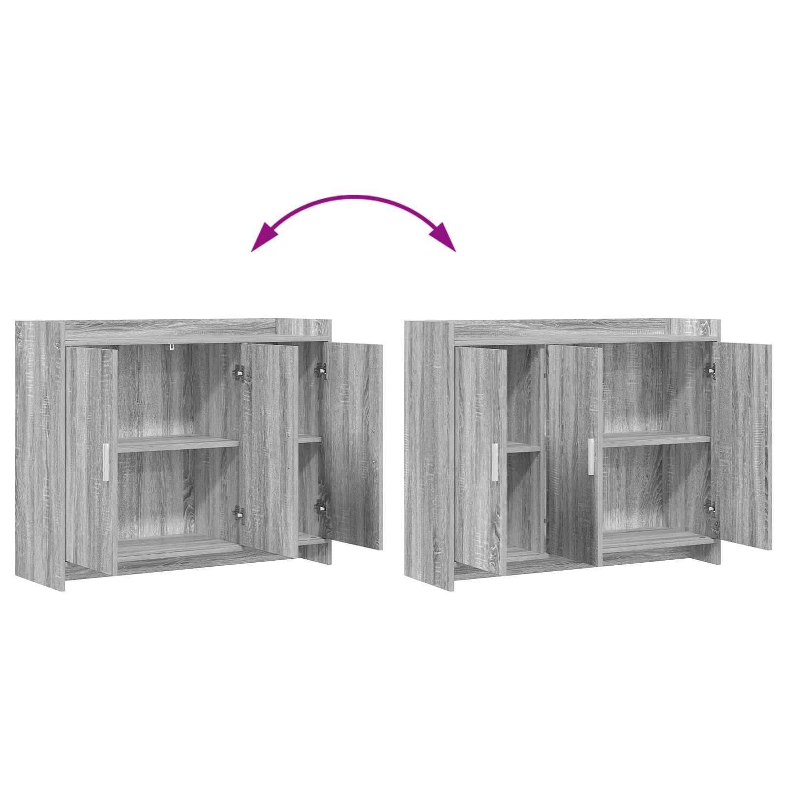 Buffet Sonoma gris 98,5 x 33 x 80 cm Bois d'ingénierie