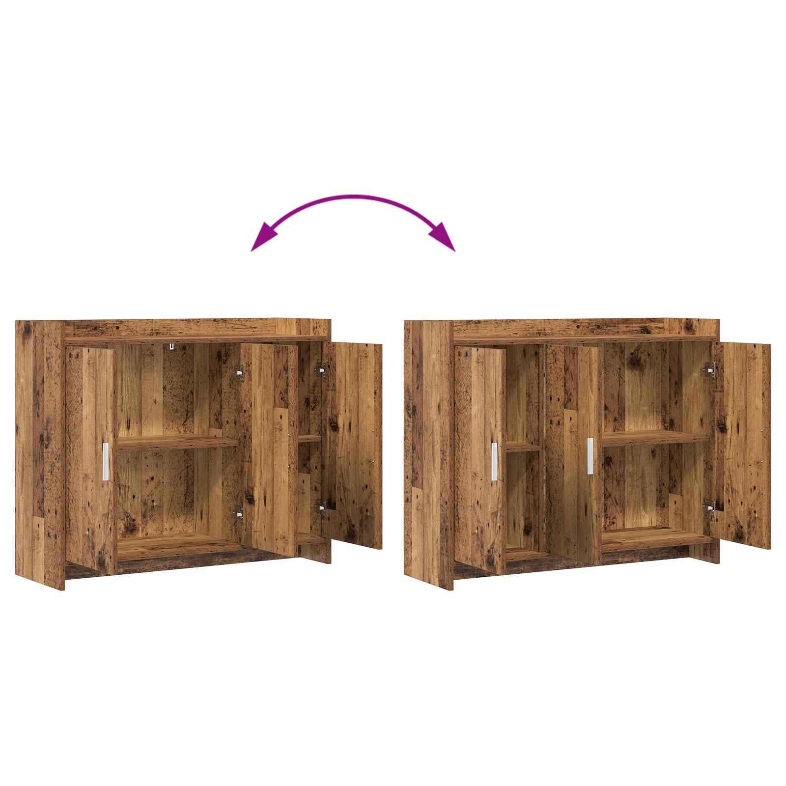 Buffet Bois ancien 98,5 x 33 x 80 cm Bois d'ingénierie