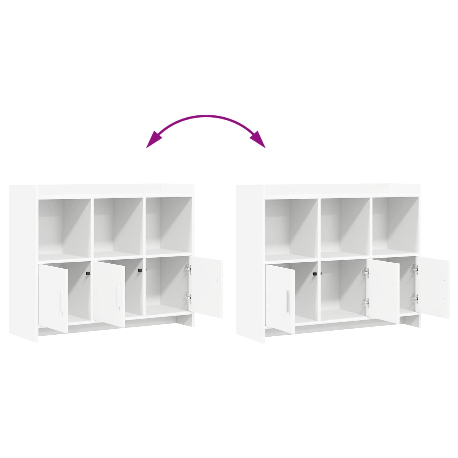 Buffet Blanc 98,5 x 33 x 80 cm Bois d'ingénierie