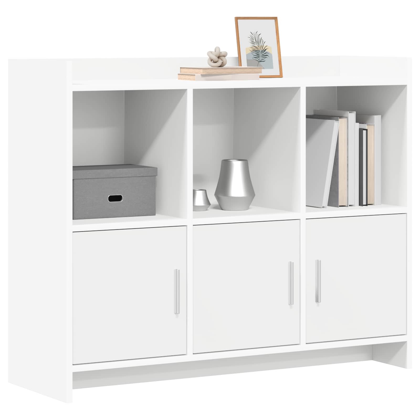 Buffet Blanc 98,5 x 33 x 80 cm Bois d'ingénierie