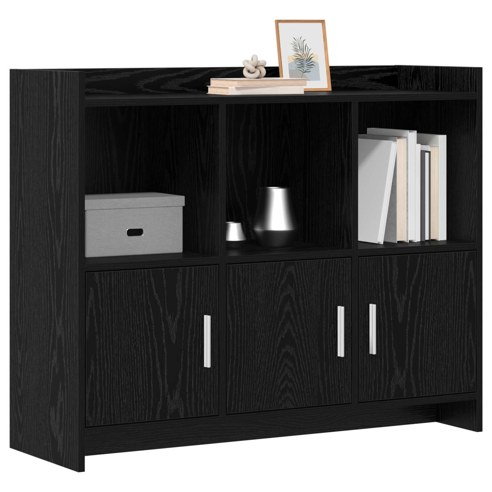 Buffet Chêne noir 98,5 x 33 x 80 cm Bois d'ingénierie