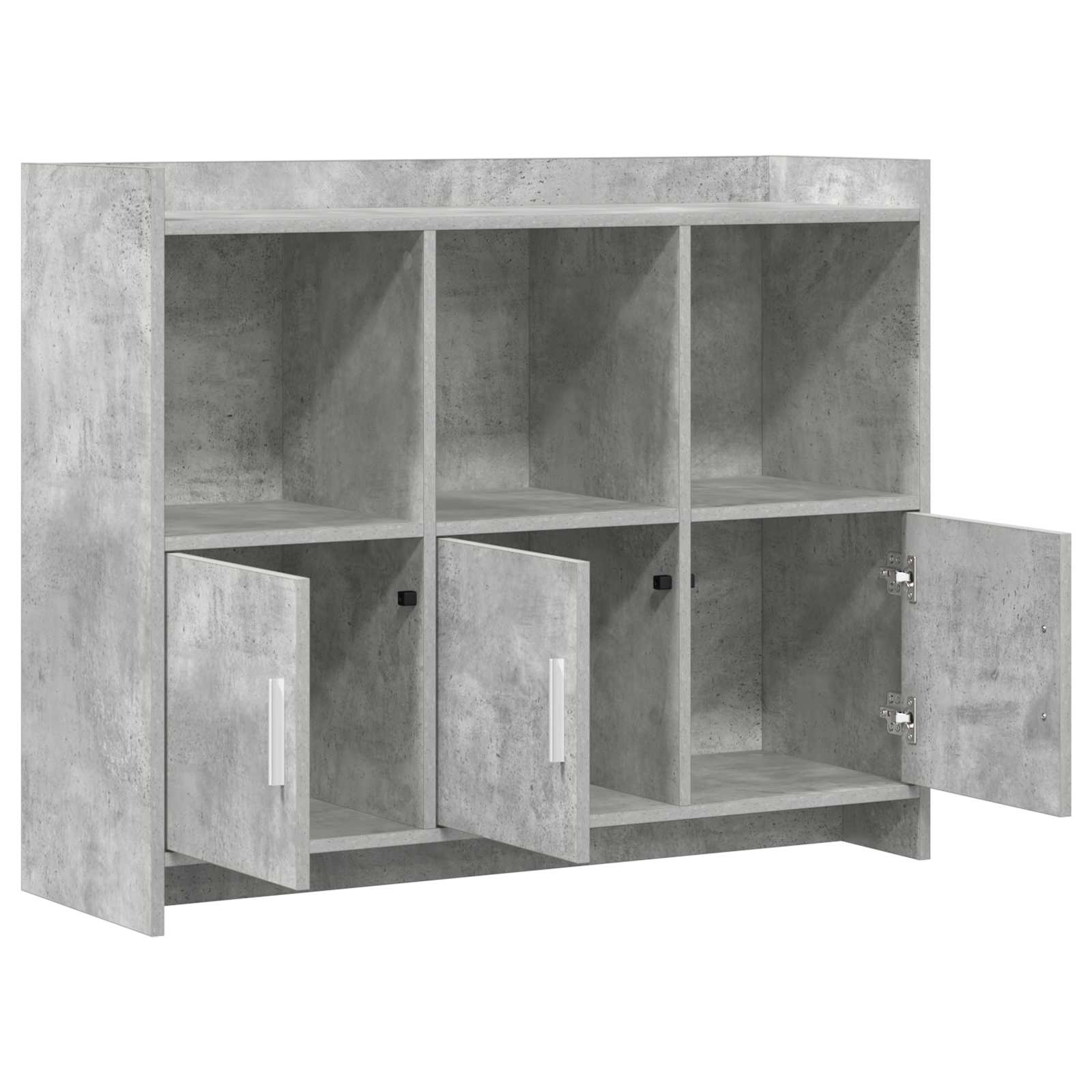 Buffet Gris béton 98,5 x 33 x 80 cm Bois d'ingénierie
