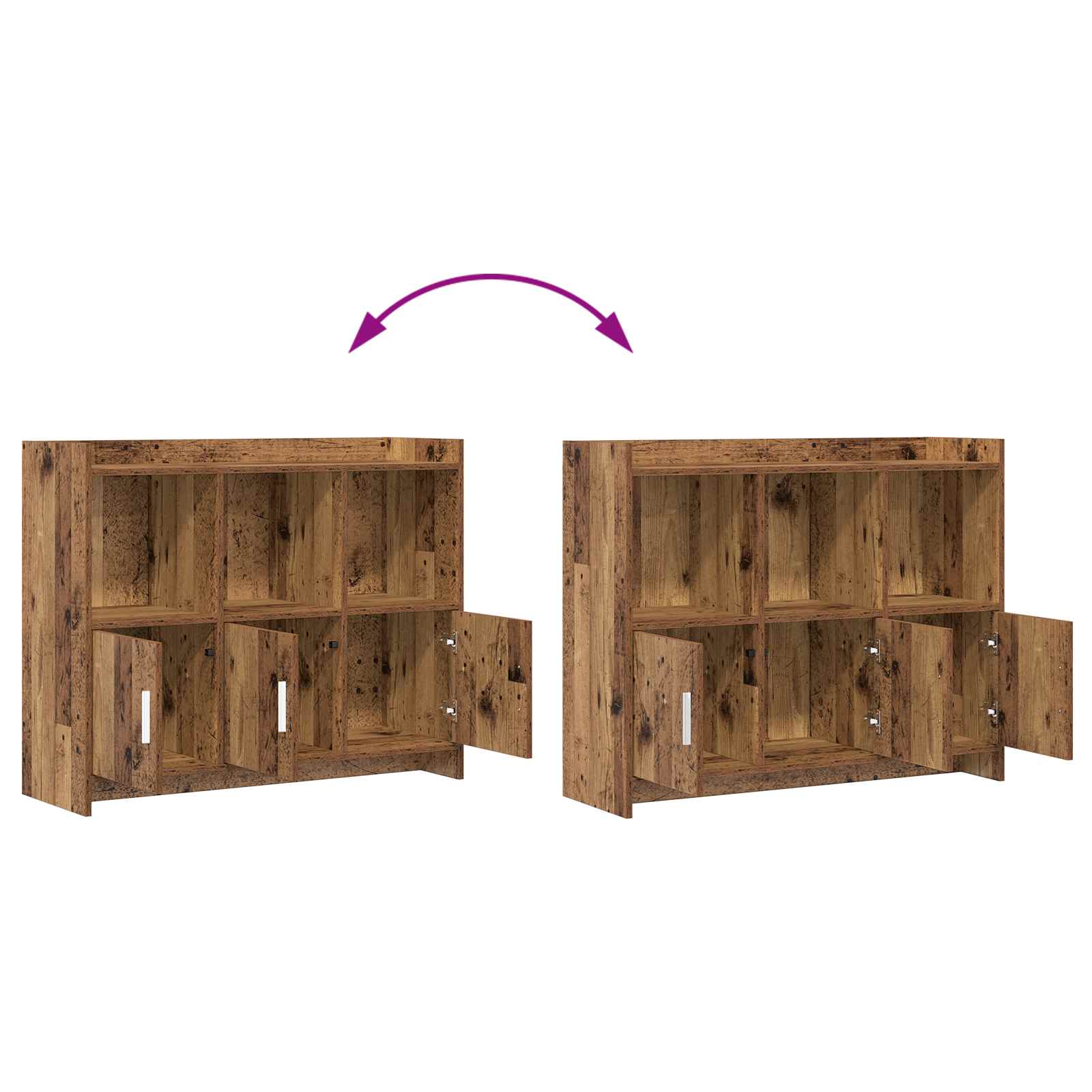 Buffet Bois ancien 98,5 x 33 x 80 cm Bois d'ingénierie
