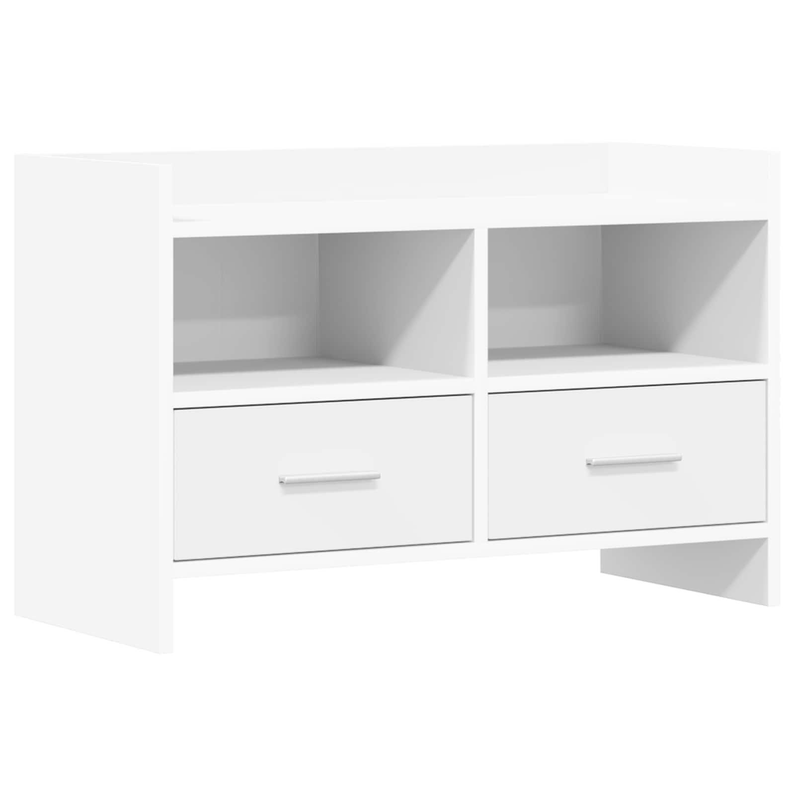 Meuble TV 71,5 x 33 x 47 cm Blanc Bois d'ingénierie