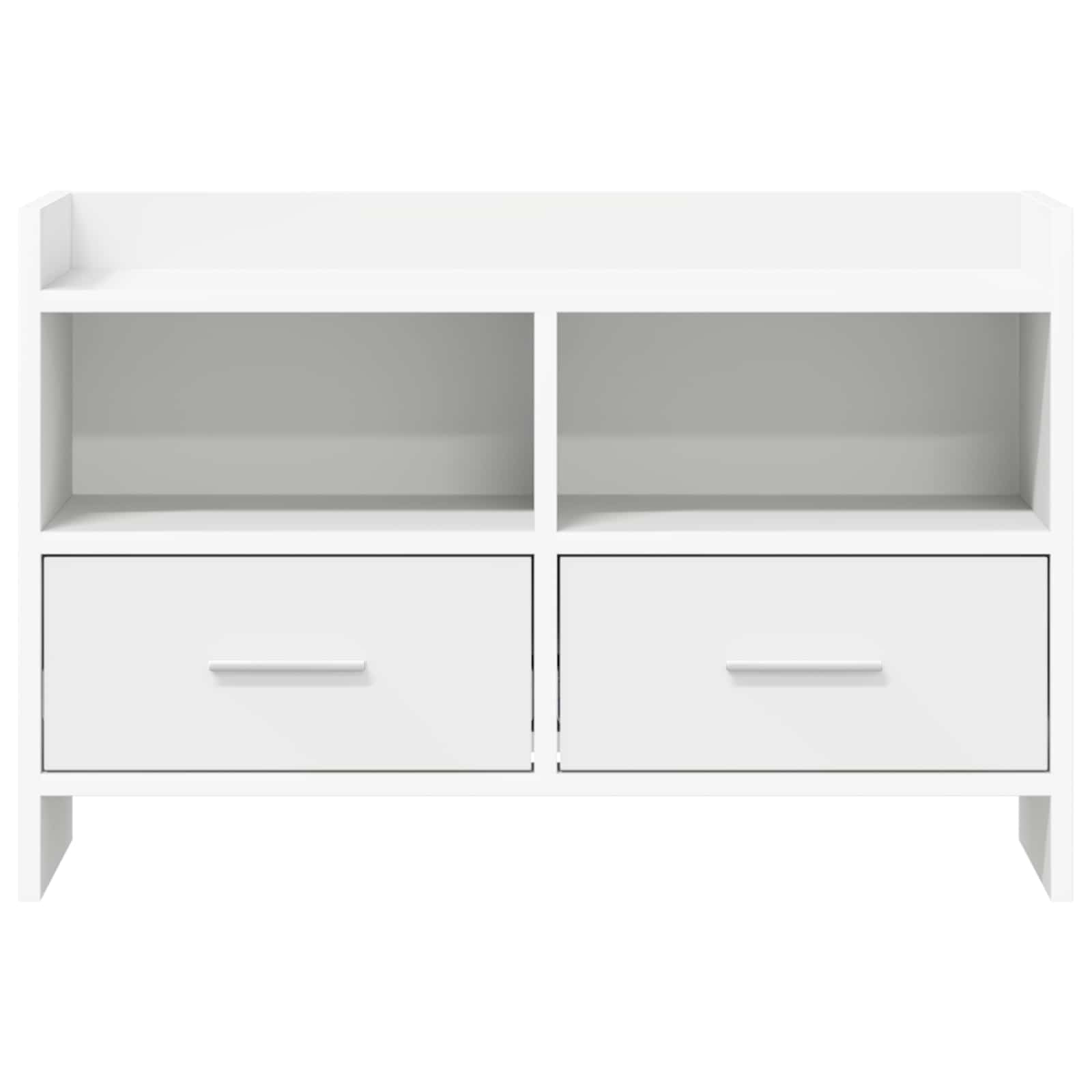Meuble TV 71,5 x 33 x 47 cm Blanc Bois d'ingénierie