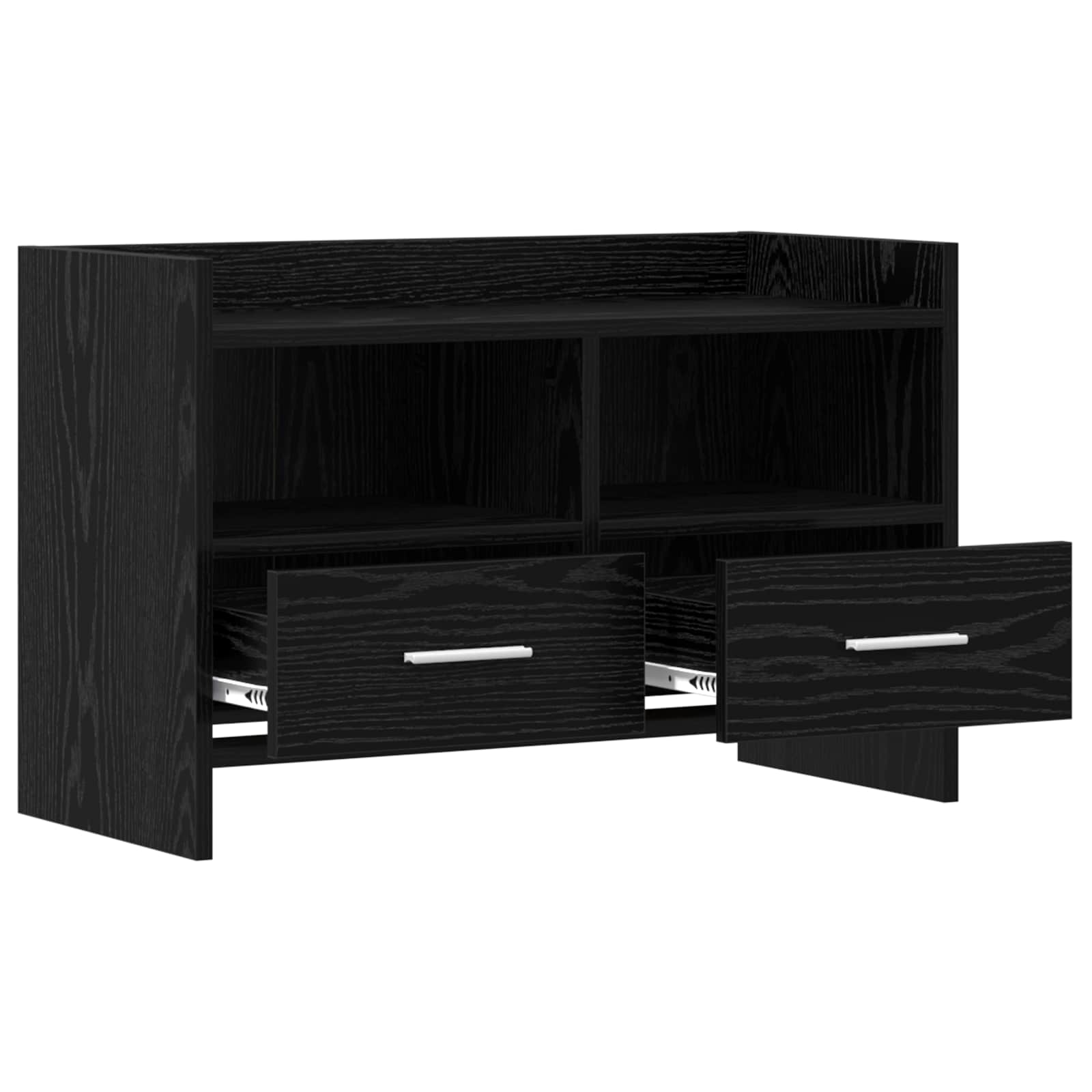 Meuble TV 71,5 x 33 x 47 cm Chêne noir Bois d'ingénierie