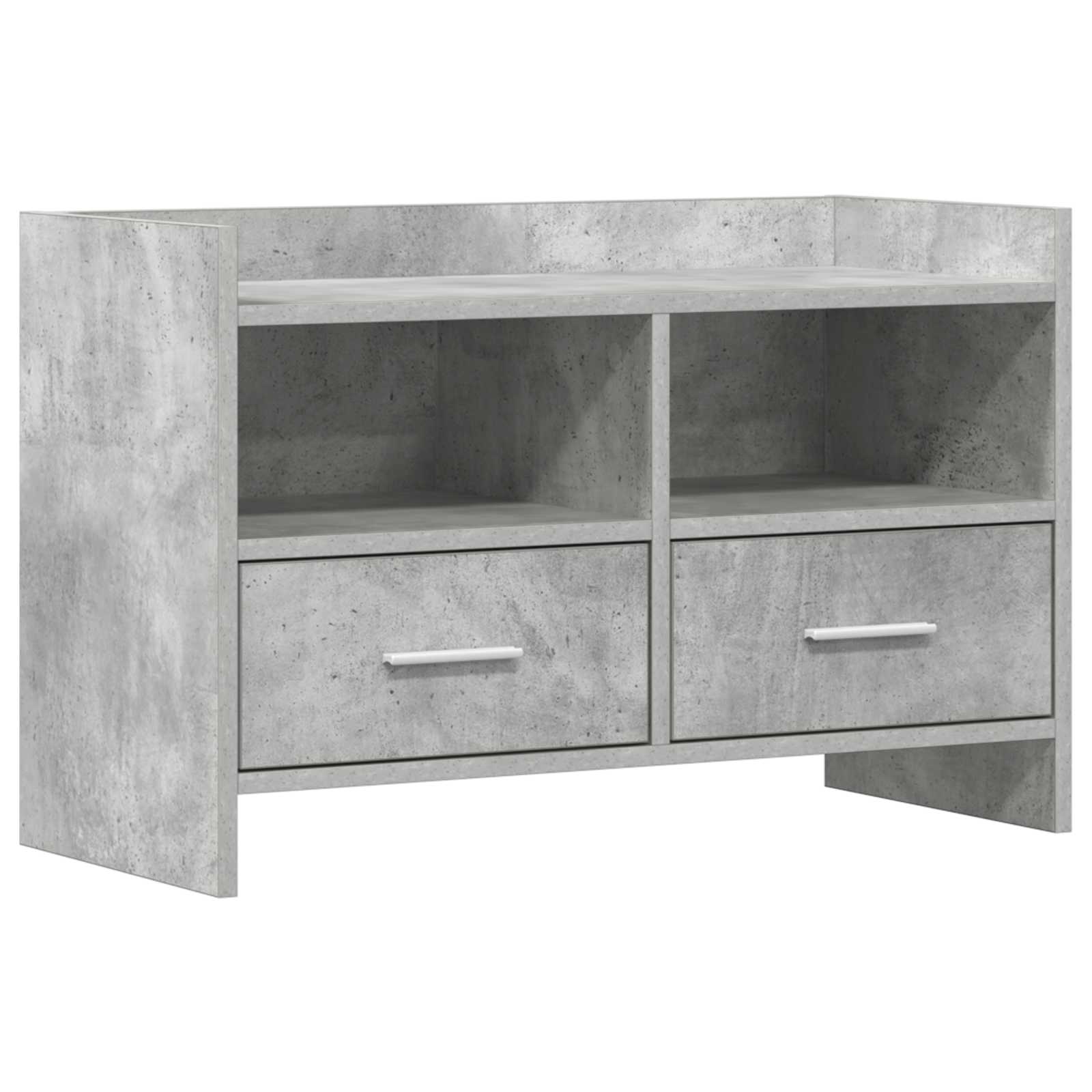Meuble TV 71,5 x 33 x 47 cm Gris béton Bois d'ingénierie - XIOS