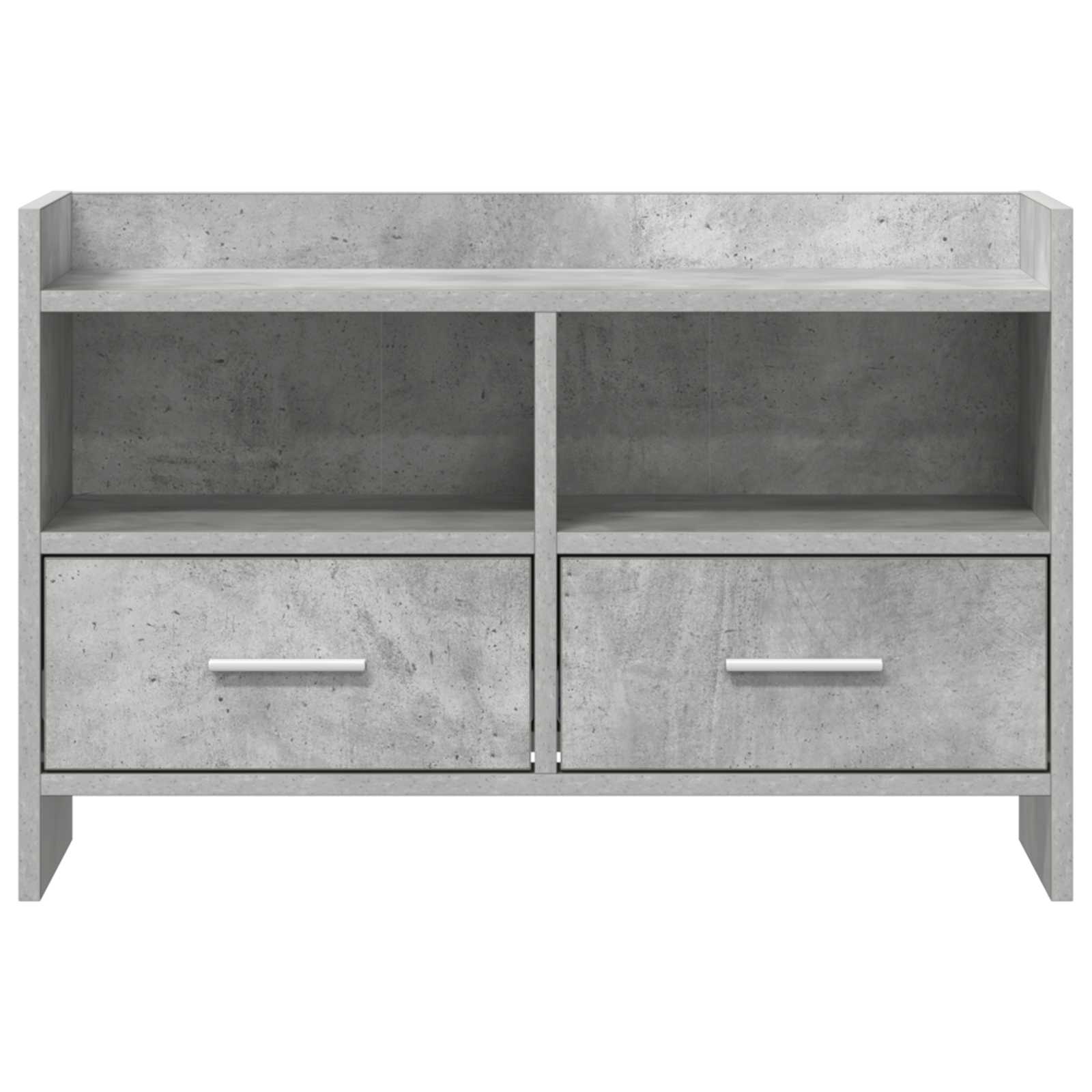 Meuble TV 71,5 x 33 x 47 cm Gris béton Bois d'ingénierie - XIOS