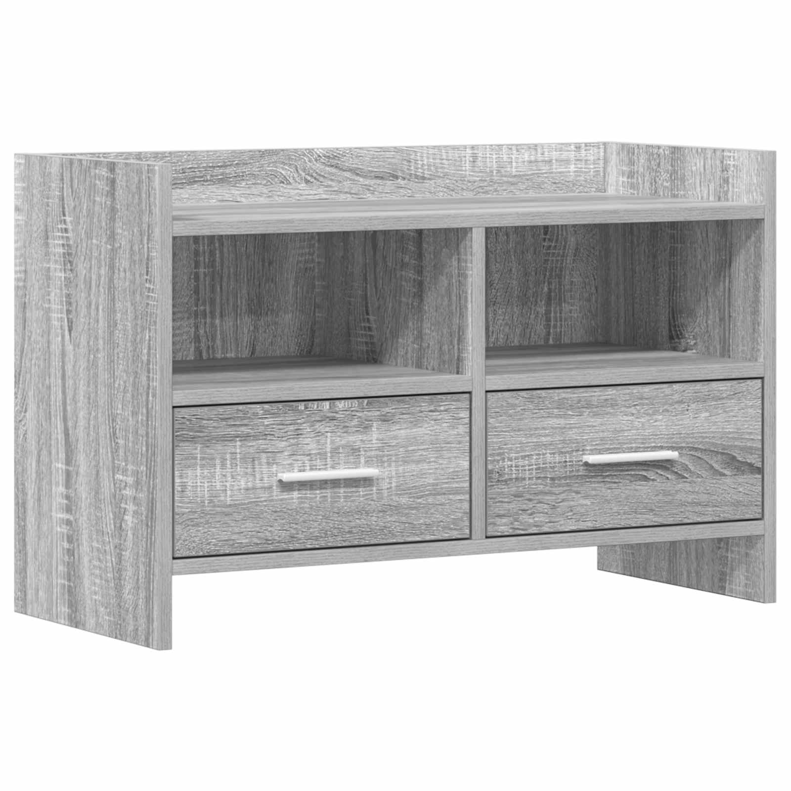 Meuble TV 71,5 x 33 x 47 cm Sonoma gris Bois d'ingénierie - XIOS