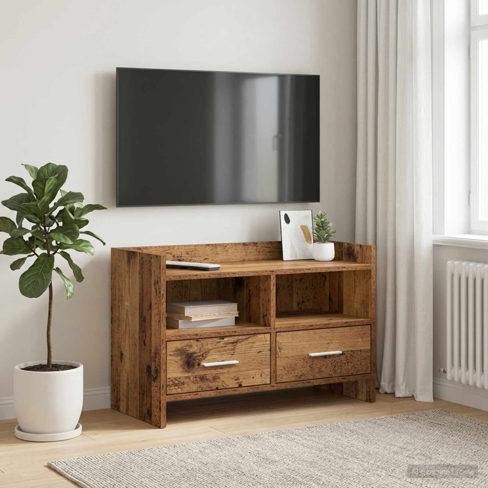 Meuble TV 71,5 x 33 x 47 cm Bois ancien Bois d'ingénierie - XIOS