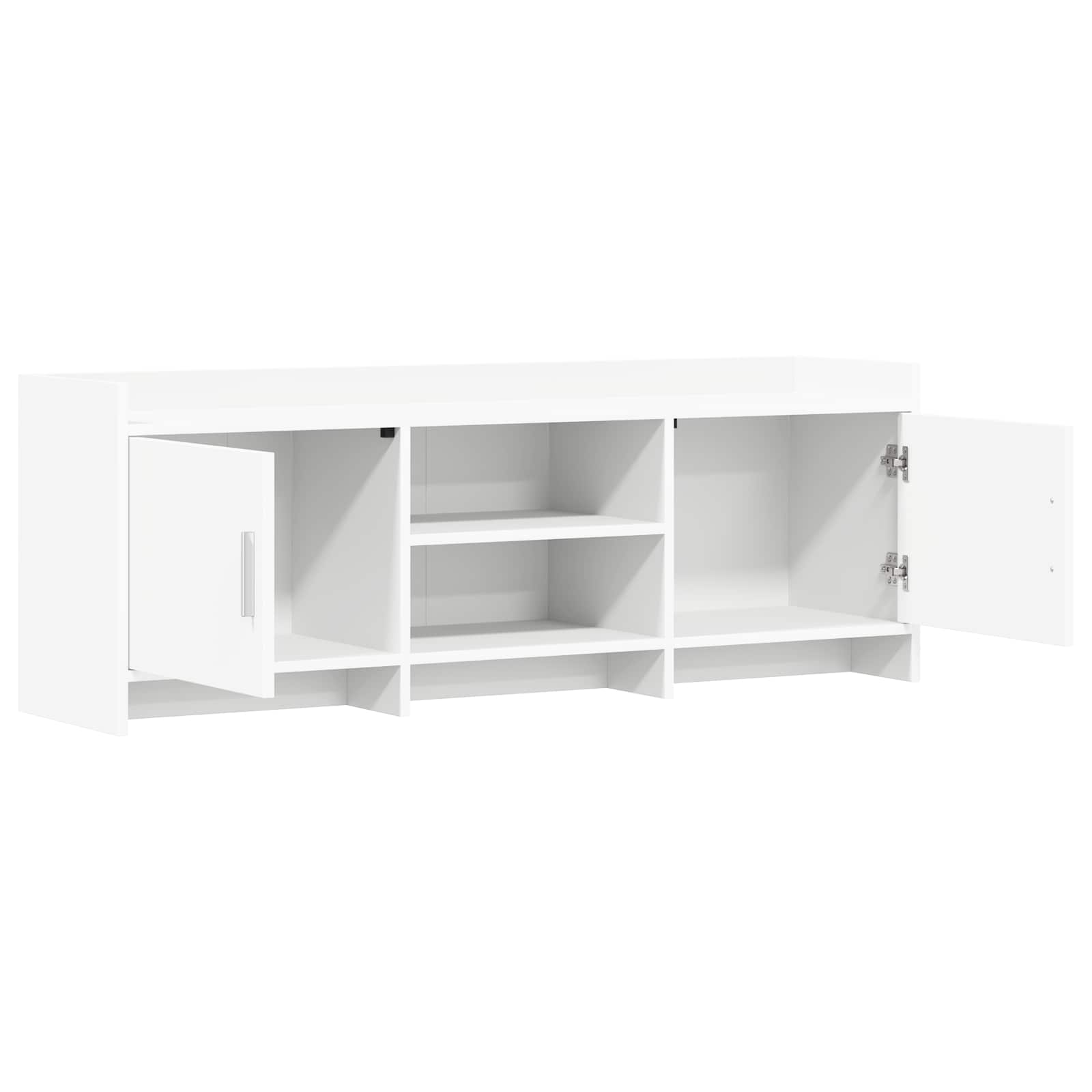 Meuble TV 130 x 33 x 47 cm Blanc Bois d'ingénierie