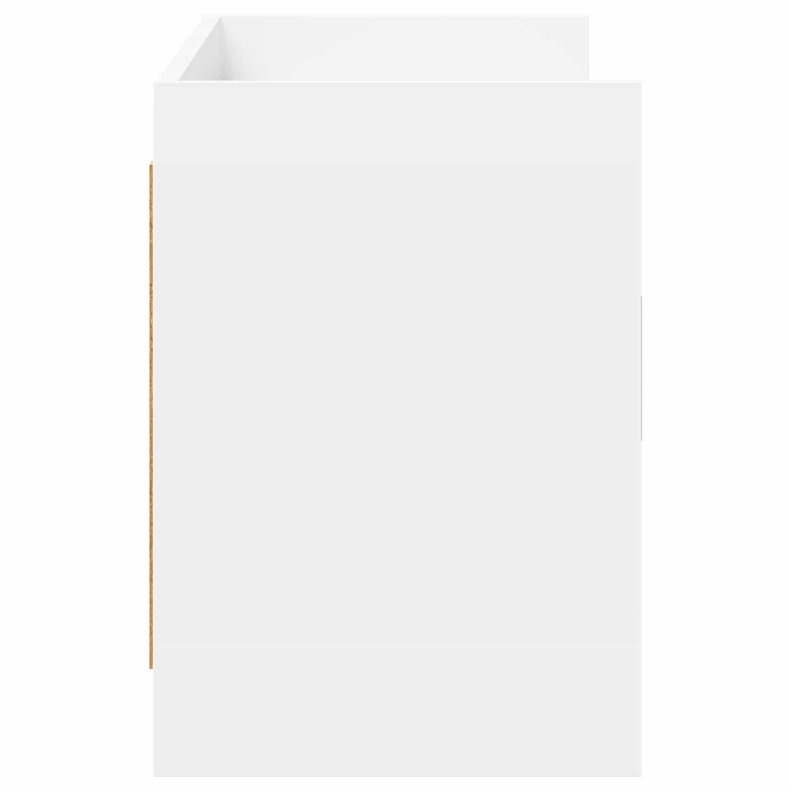 Meuble TV 130 x 33 x 47 cm Blanc Bois d'ingénierie