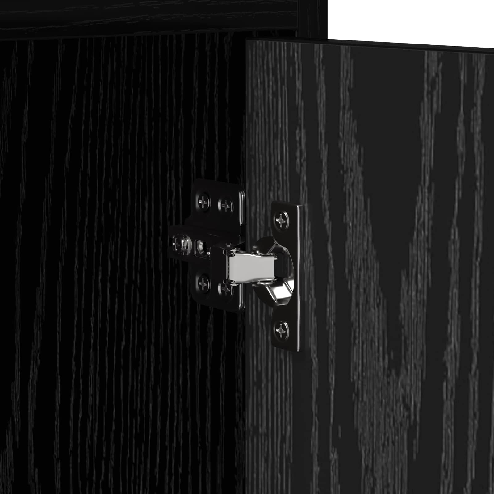 Meuble TV 130 x 33 x 47 cm Chêne noir Bois d'ingénierie