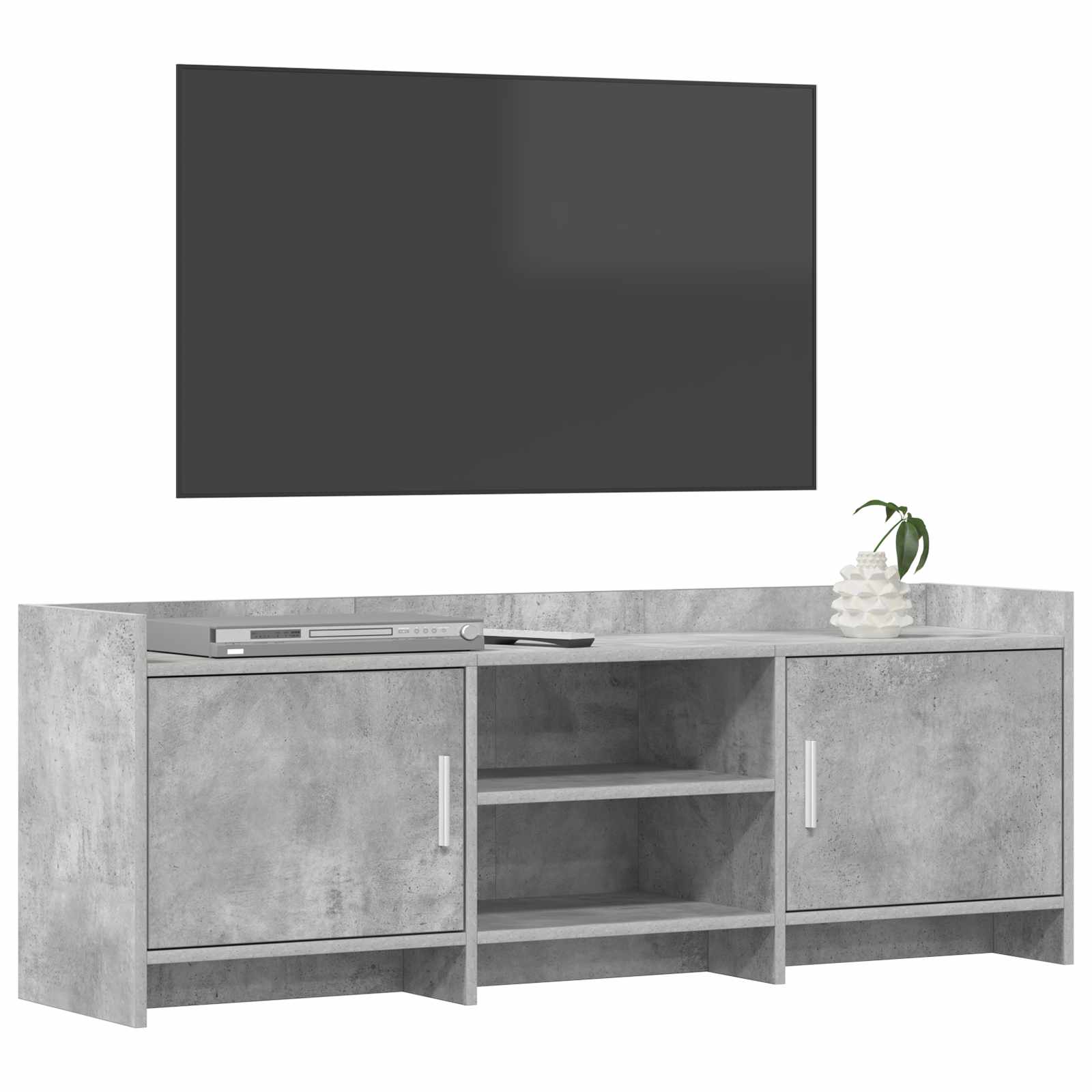Meuble TV 130 x 33 x 47 cm Gris béton Bois d'ingénierie