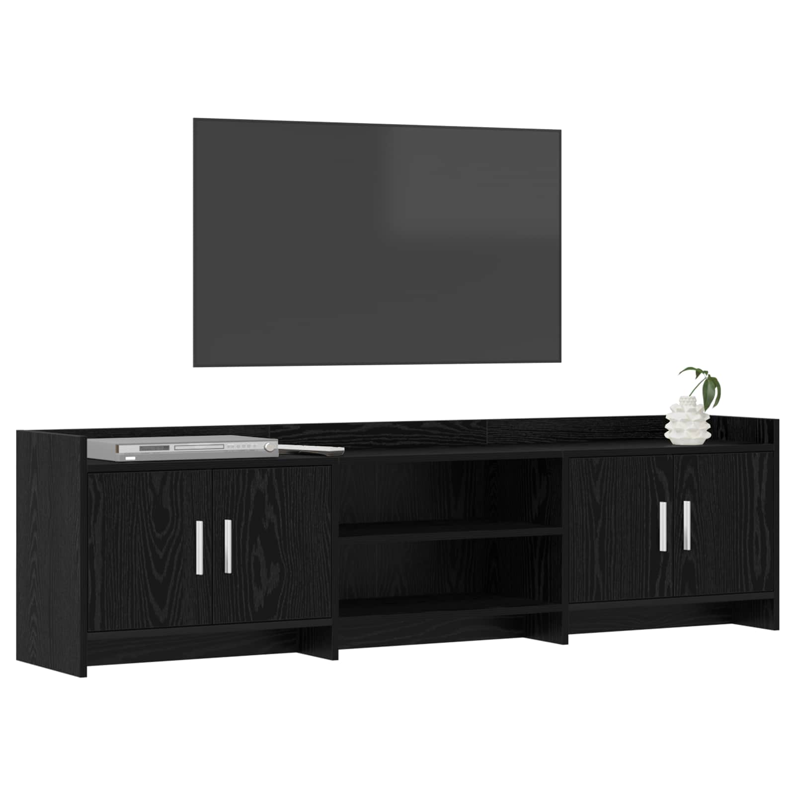 Meuble TV 168 x 33 x 47 cm Chêne noir Bois d'ingénierie