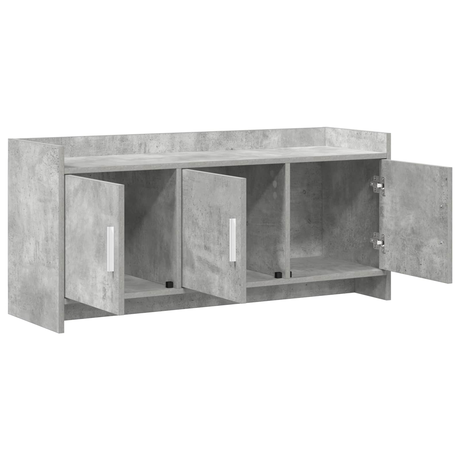 Meuble TV 102 x 33 x 47 cm Gris béton Bois d'ingénierie