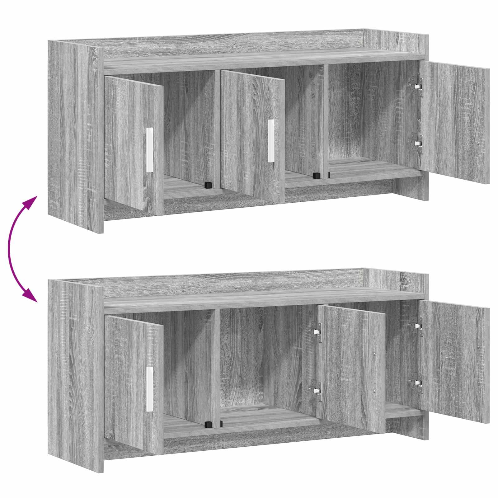 Meuble TV 102 x 33 x 47 cm Sonoma gris Bois d'ingénierie