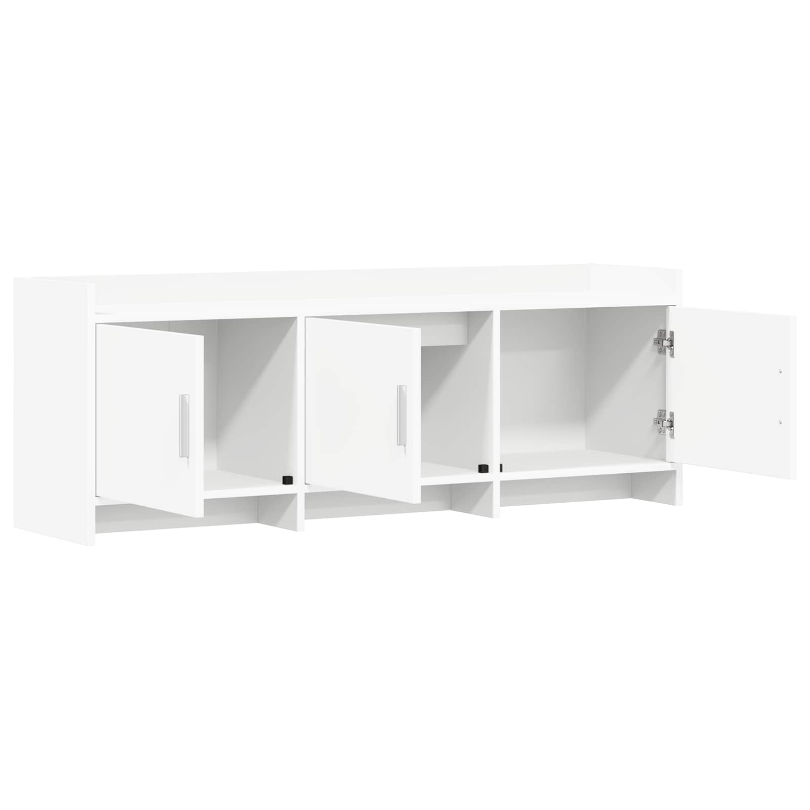 Meuble TV 130 x 33 x 47 cm Blanc Bois d'ingénierie